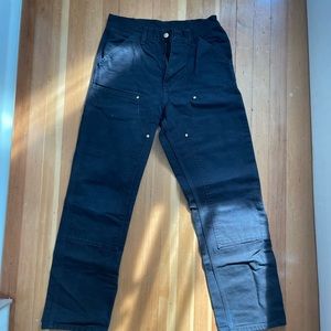 CARHARTT WIP WORK PANTS BLACK 29” by 32”